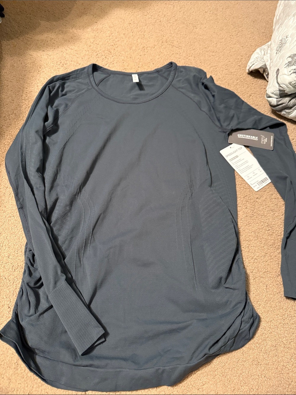 Womens Long Sleeve spoedlight Shirt - Slate Blue